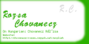 rozsa chovanecz business card